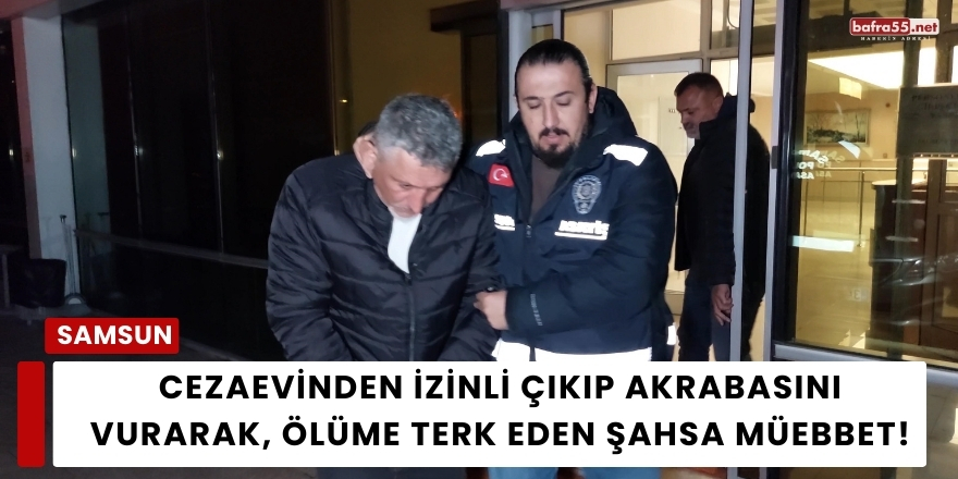 Cezaevinden İzinli Çıkıp Akrabasını Vurarak, Ölüme Terk Eden Şahsa Müebbet!