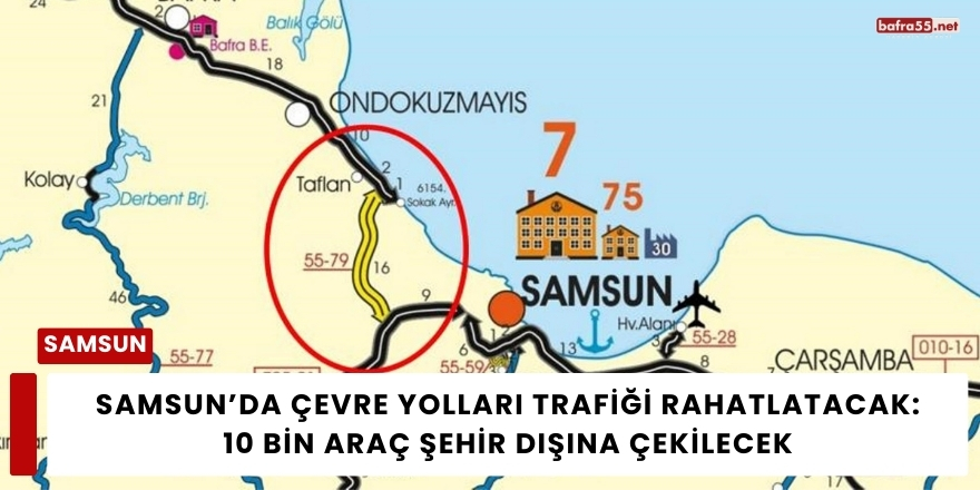 Samsun’da Çevre Yolları Trafiği Rahatlatacak: 10 Bin Araç Şehir Dışına Çekilecek