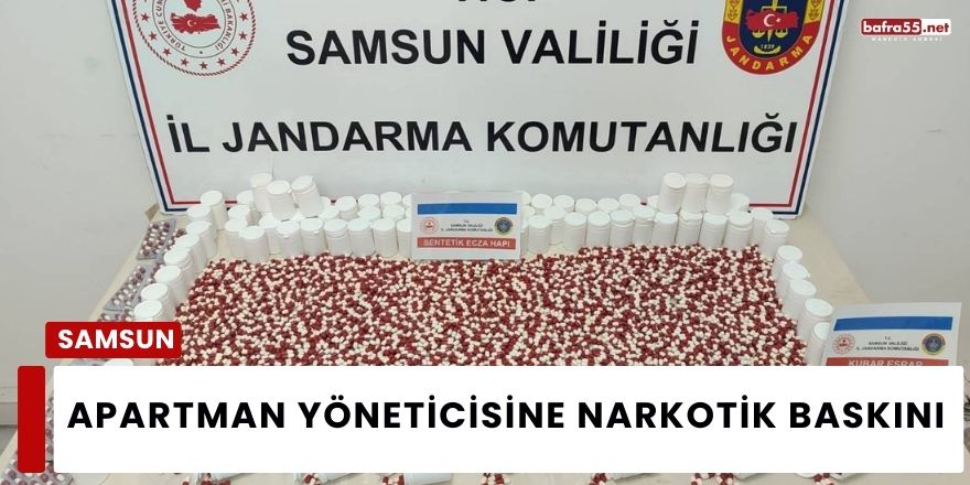 Samsun’da Apartman Yöneticisine Uyuşturucu Operasyonu: 7 Bin Hapla Yakalandı