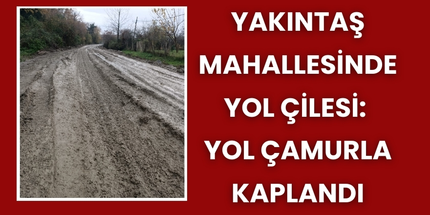 Yakıntaş mahallesinde Yol Çilesi: Yol Çamurla Kaplandı