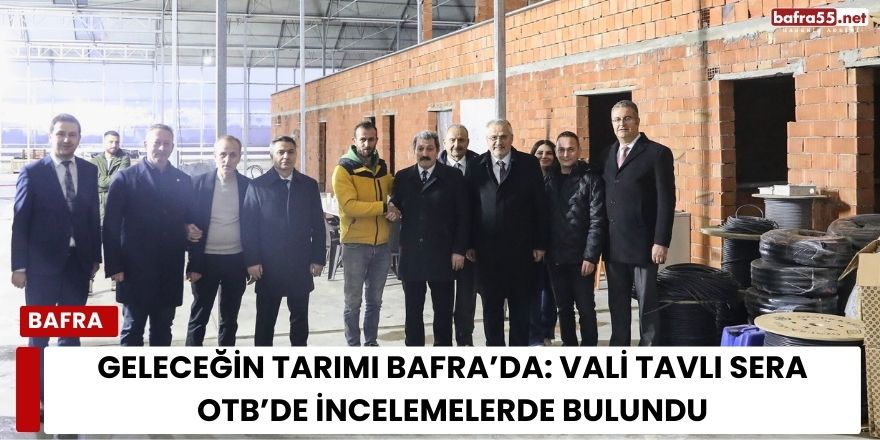 Geleceğin Tarımı Bafra’da: Vali Tavlı Sera OTB’de İncelemelerde Bulundu