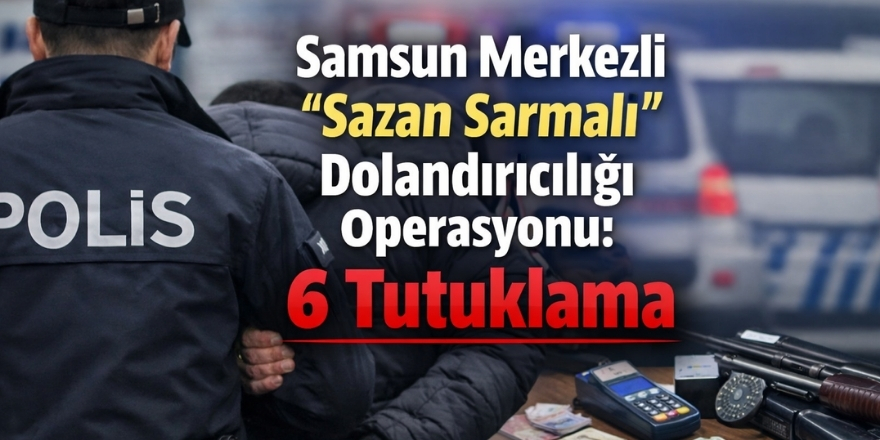 Samsun Merkezli “Sazan Sarmalı” Dolandırıcılığı Operasyonu: 6 Tutuklama