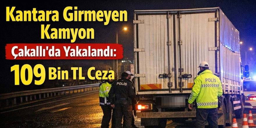 Kantara Girmeyen Kamyon Çakallı’da Yakalandı: 109 Bin TL Ceza