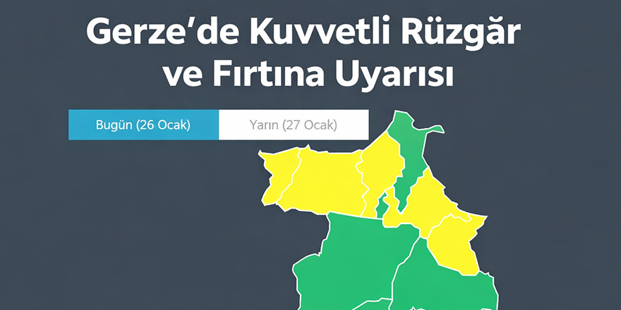 Gerze ve Çevresinde Kuvvetli Rüzgâr ve Fırtına Uyarısı