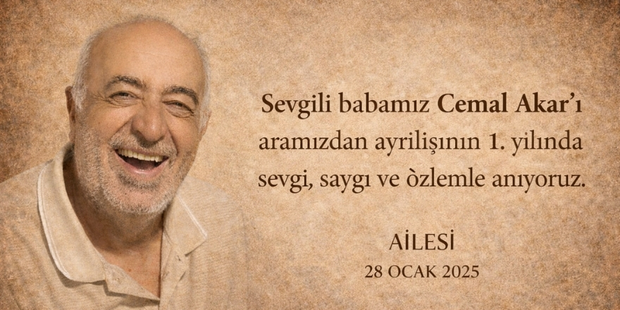 Emekli Öğretmen Cemal Akar’ın Vefatının Birinci Yılında Rahmetle Anıyoruz