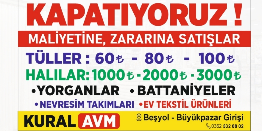 Kural AVM’de Kapatıyoruz Satışı: Ev Tekstilinde Dikkat Çeken Fiyatlar