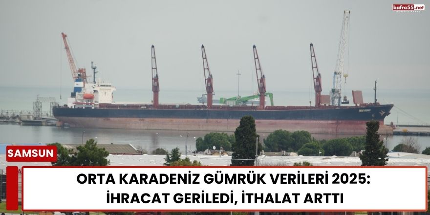 Orta Karadeniz Gümrük Verileri 2025: İhracat Geriledi, İthalat Arttı
