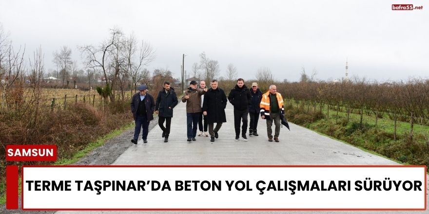 Terme Taşpınar’da Beton Yol Çalışmaları Sürüyor