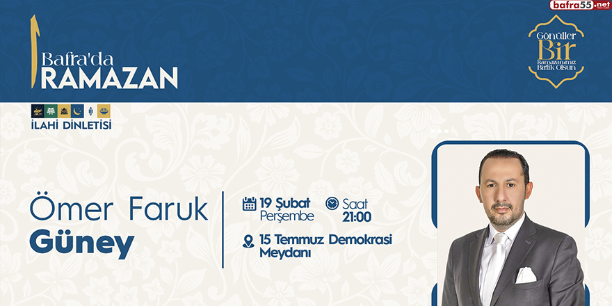 TRT SES SANATÇISI ÖMER FARUK GÜNEY BAFRA’YA GELİYOR 
