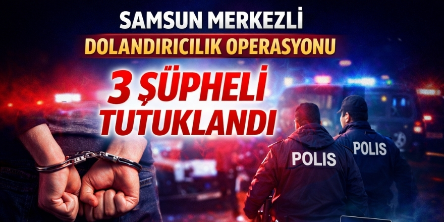 Samsun Merkezli Dolandırıcılık Operasyonunda 3 Şüpheli Tutuklandı