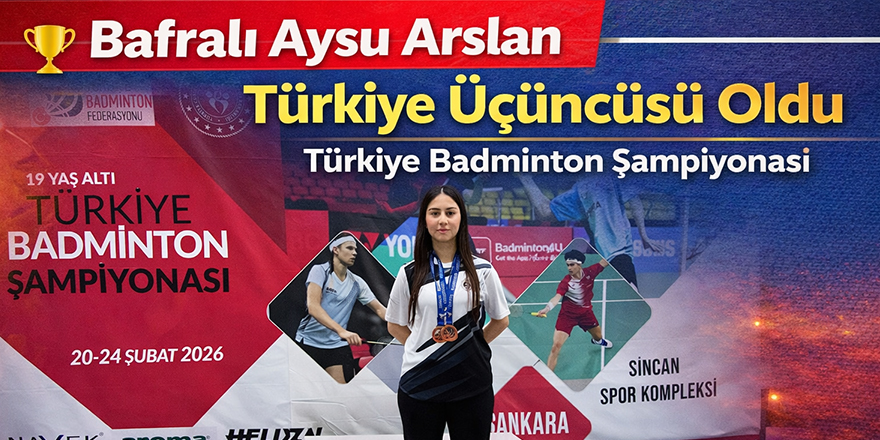 Bafralı Aysu Arslan Türkiye Üçüncüsü Oldu
