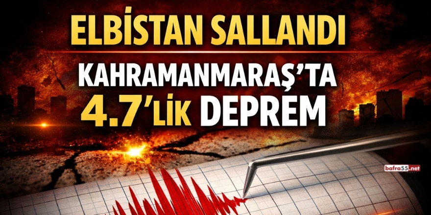 Kahramanmaraş Elbistan’da 4.7 Büyüklüğünde Deprem