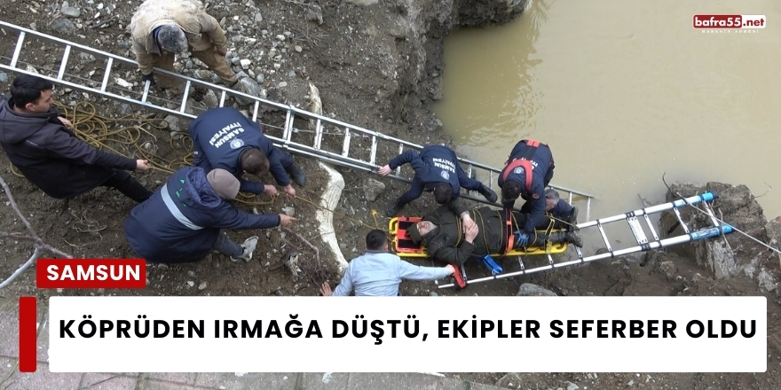 Köprüden Irmağa Düştü, Ekipler Seferber Oldu