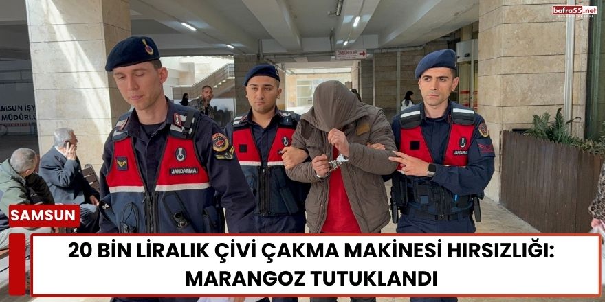 20 Bin Liralık Çivi Çakma Makinesi Hırsızlığı: Marangoz Tutuklandı