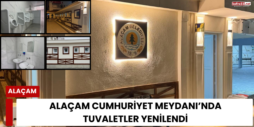 Alaçam Cumhuriyet Meydanı’nda Tuvaletler Yenilendi