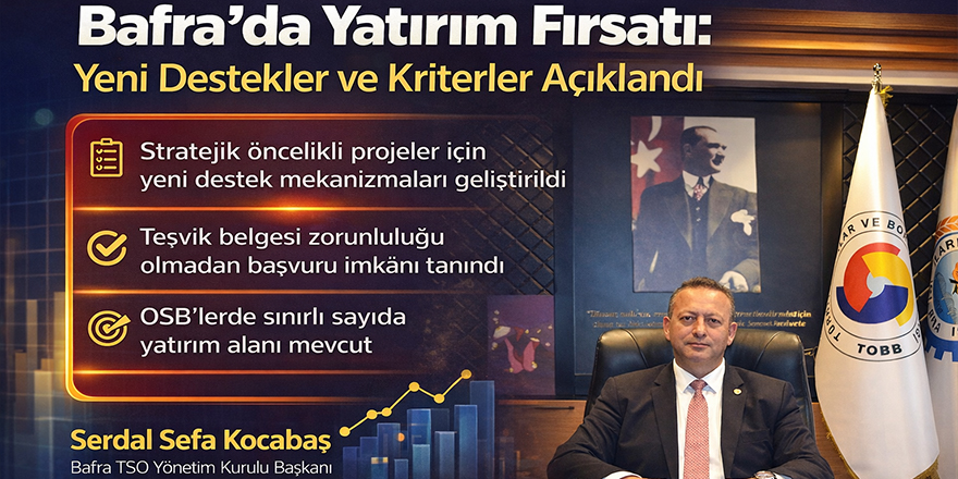 Bafra’da Yatırım Fırsatı: Yeni Destekler ve Kriterler Açıklandı