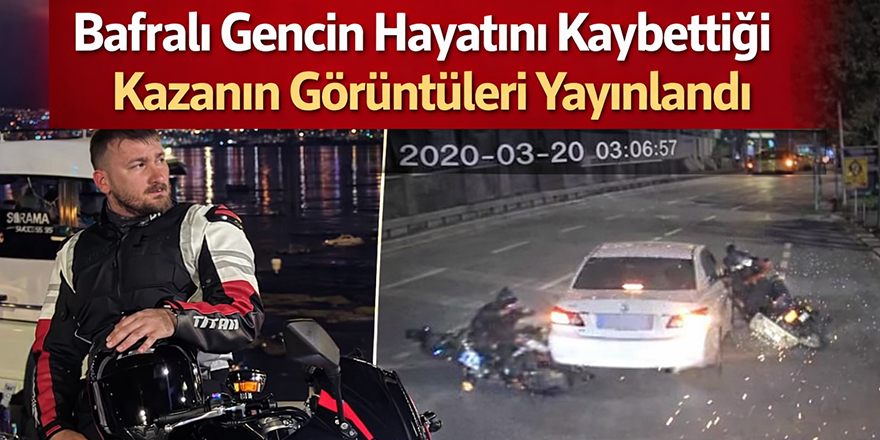 Bafralı Gencin Hayatını Kaybettiği Kazanın Görüntüleri Yayınlandı