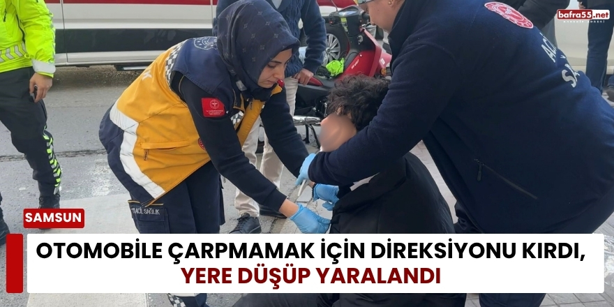 Otomobile Çarpmamak İçin Direksiyonu Kırdı, Yere Düşüp Yaralandı