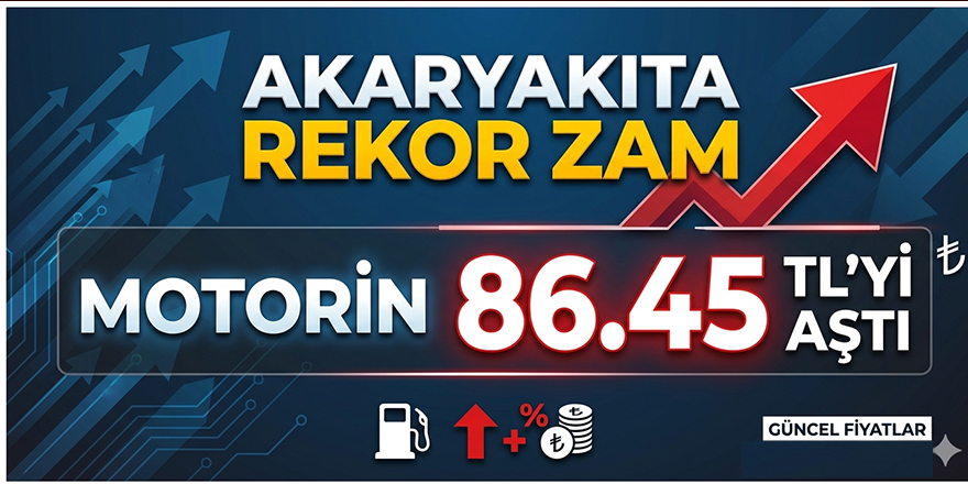 Akaryakıta Rekor Zam Motorin 86 TL’yi Aştı