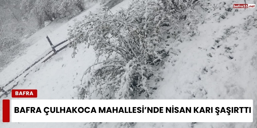 Bafra Çulhakoca Mahallesi’nde Nisan Karı Şaşırttı