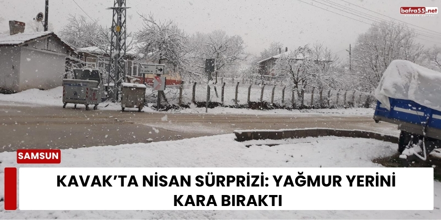 Kavak’ta Nisan Sürprizi: Yağmur Yerini Kara Bıraktı
