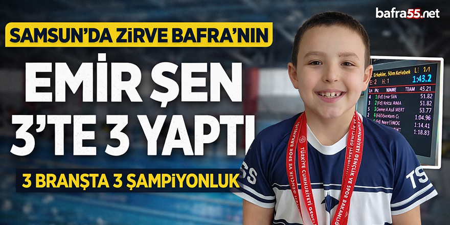 Samsun’da zirve Bafra’nın: Emir Şen 3’te 3 yaptı