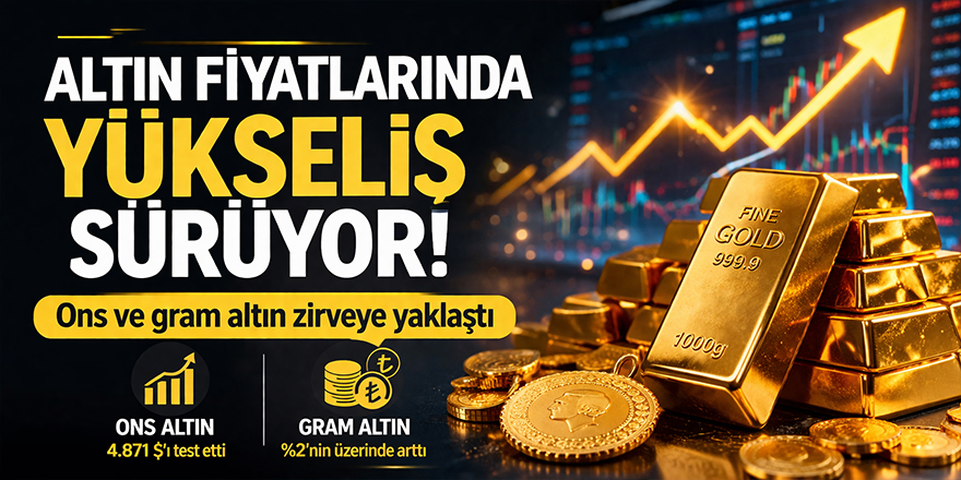 Ons ve gram altın zirveye yaklaştı