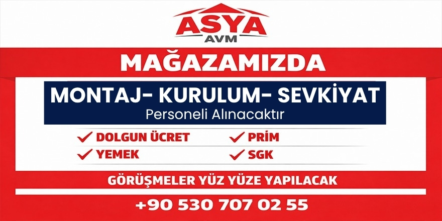 Bafra’da Asya AVM Bünyesinde Çalıştırılmak Üzere Personel Arıyor