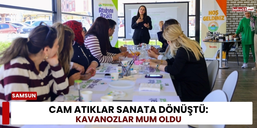 Cam Atıklar Sanata Dönüştü: Kavanozlar Mum Oldu