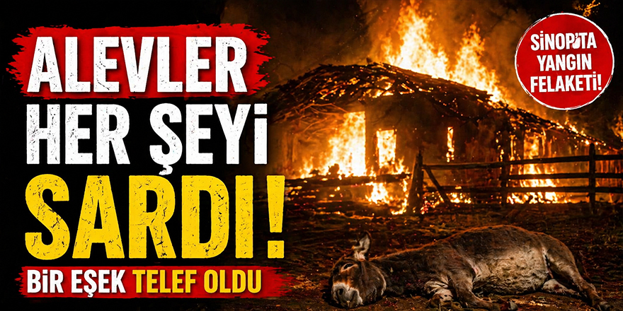 Alevler Her Şeyi Sardı: Bir Eşek Telef Oldu