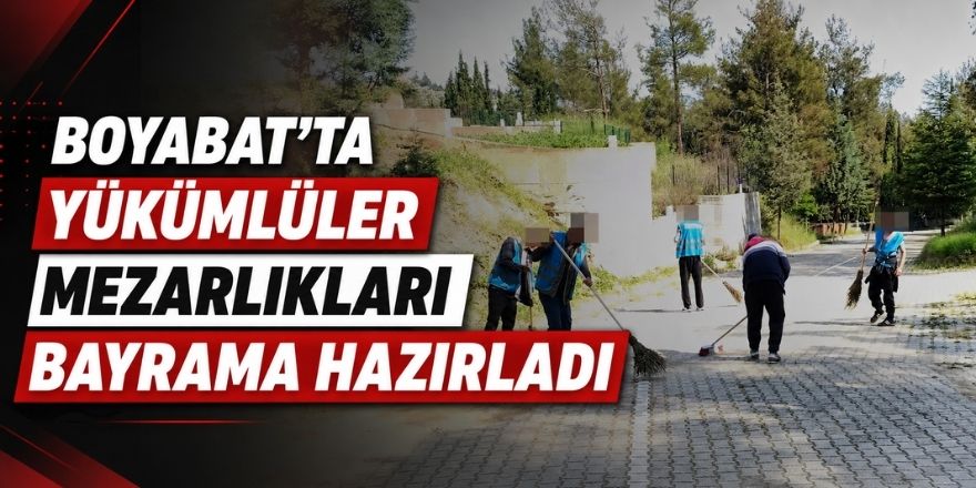 Boyabat’ta Yükümlüler Mezarlıkları Bayrama Hazırladı