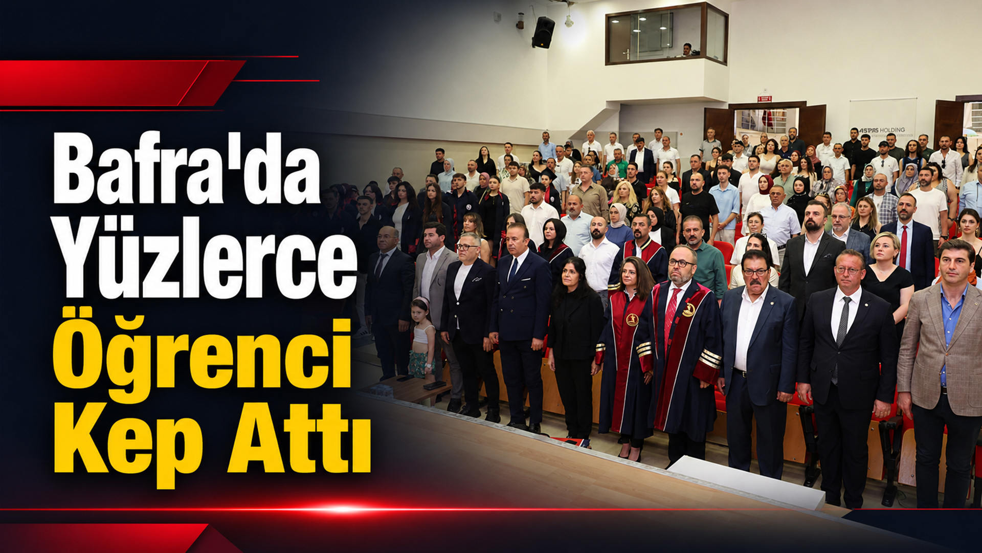 Bafra'da Yüzlerce Öğrenci Kep Attı