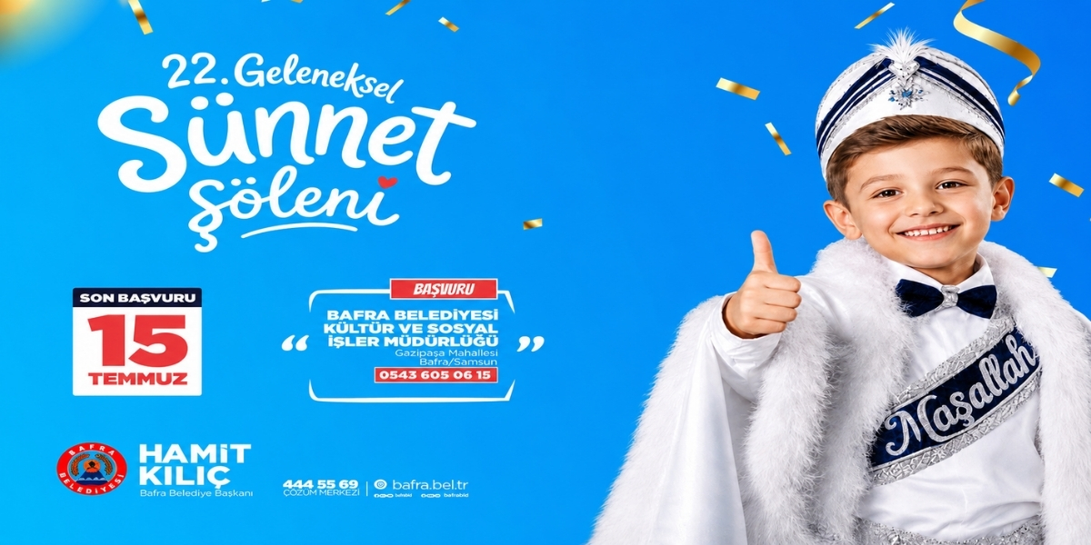 22. Geleneksel Sünnet Şöleni İçin Başvuru Takvimi Belli Oldu