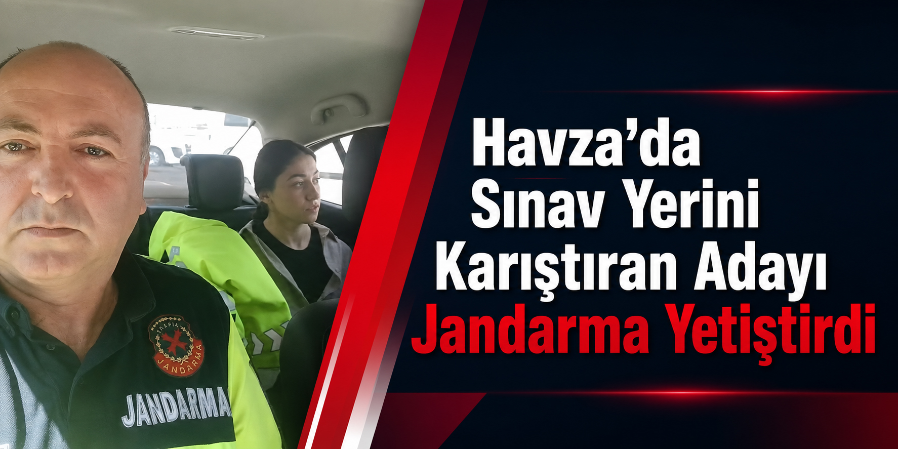 Havza’da Sınav Yerini Karıştıran Adayı Jandarma Yetiştirdi