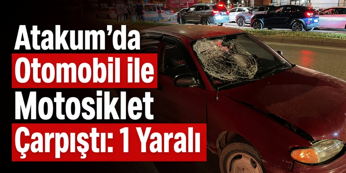 Atakum’da Otomobil ile Motosiklet Çarpıştı: 1 Yaralı