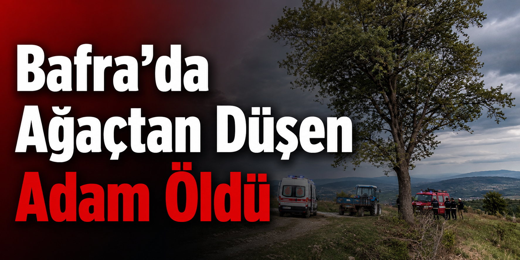 Bafra’da Ağaçtan Düşen Adam Öldü