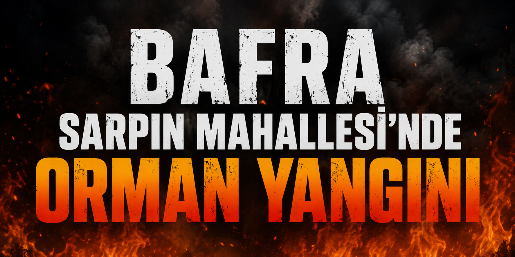 Bafra Sarpın Mahallesi’nde Orman Yangını