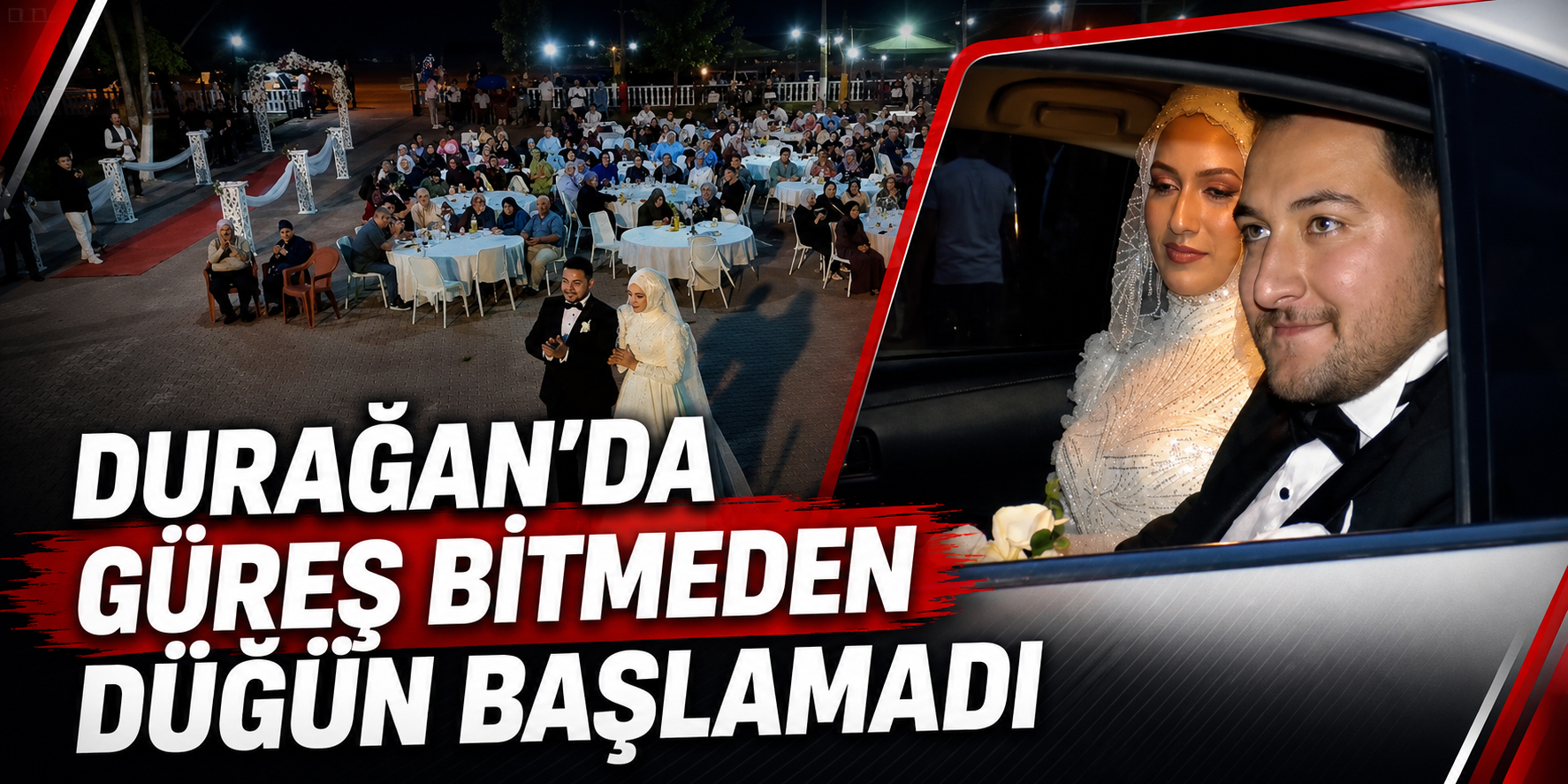 Durağan’da Güreş Bitmeden Düğün Başlamadı