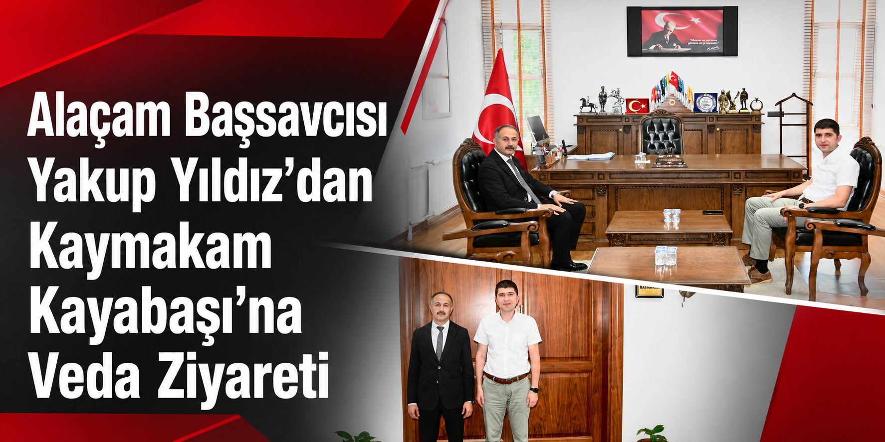 Alaçam Başsavcısı Yakup Yıldız’dan Kaymakam Kayabaşı’na Veda Ziyareti