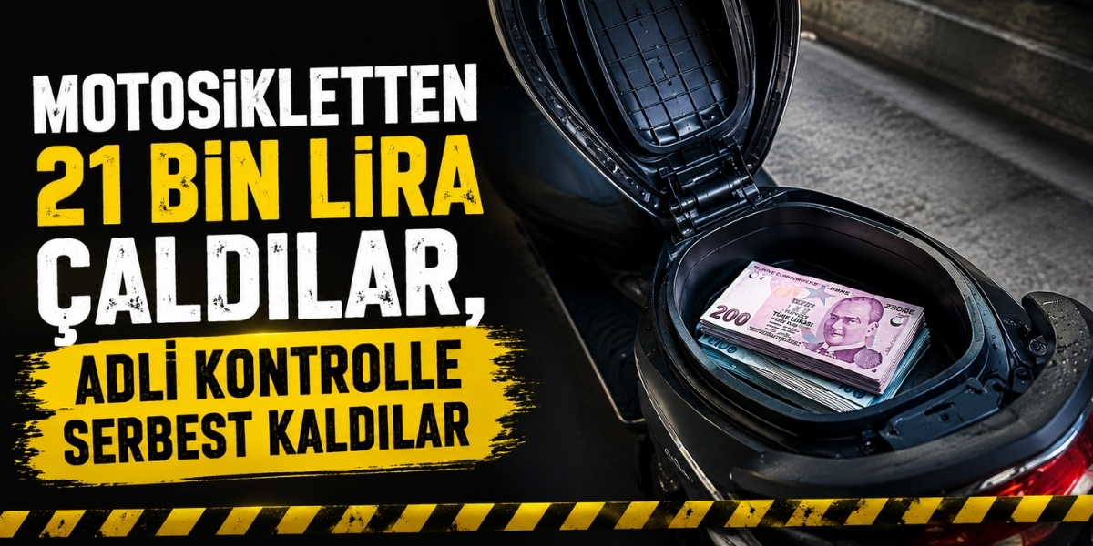 Motosikletten 21 Bin Lira Çaldılar, Adli Kontrolle Serbest Kaldılar
