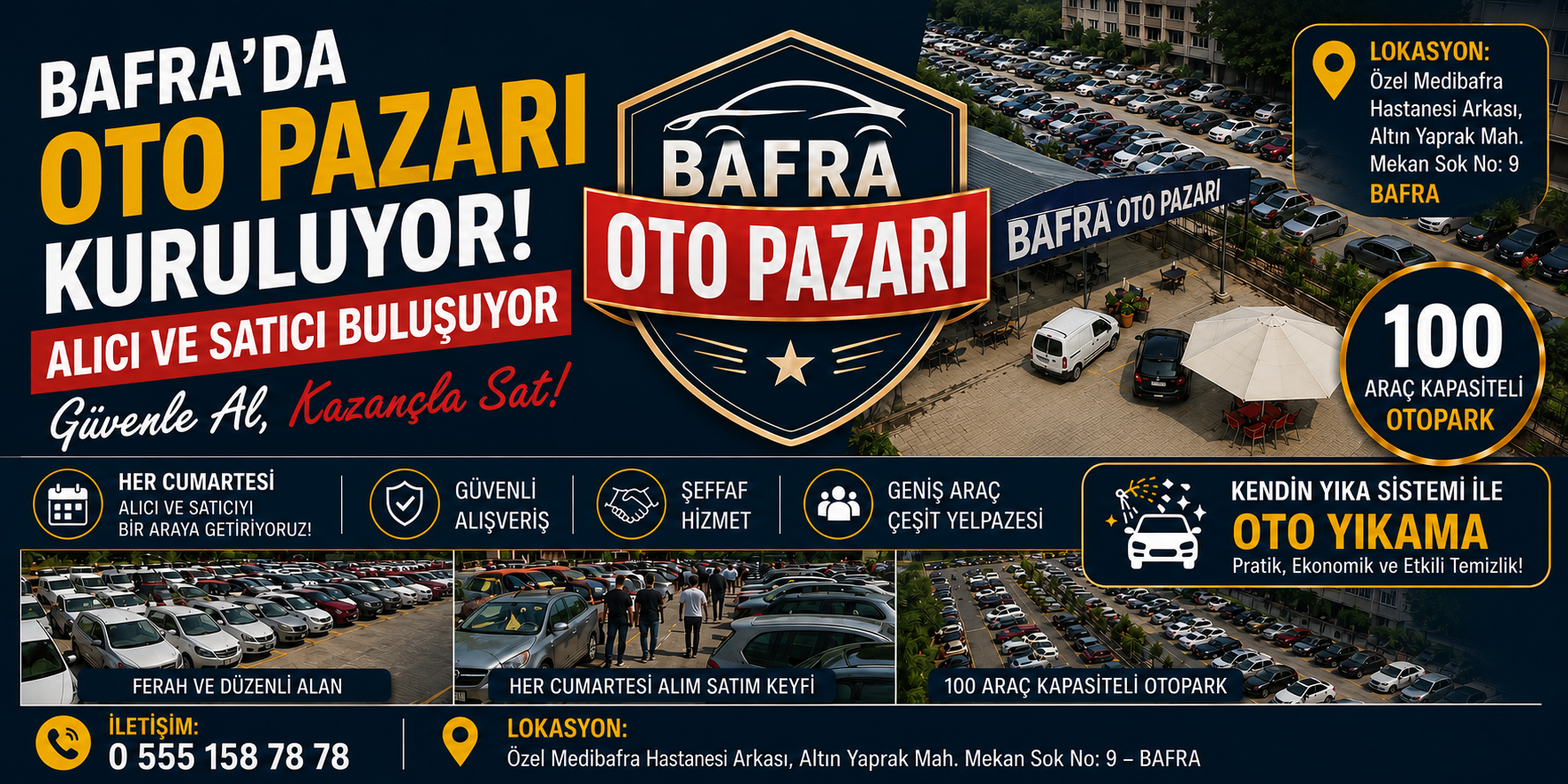 Bafra’da oto alım satımına yeni soluk: Bafra Oto Pazarı açılıyor