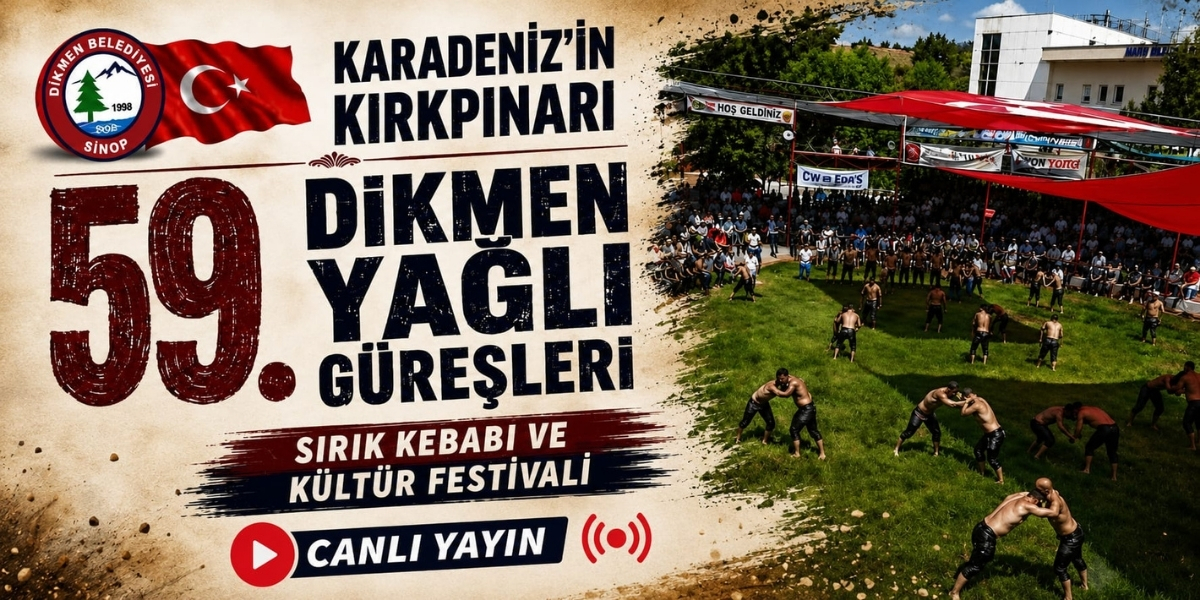 59. Dikmen Yağlı Güreşleri Başladı! Canlı Yayın Bafra55.net Haber Sitesi ve YouTube Kanalında
