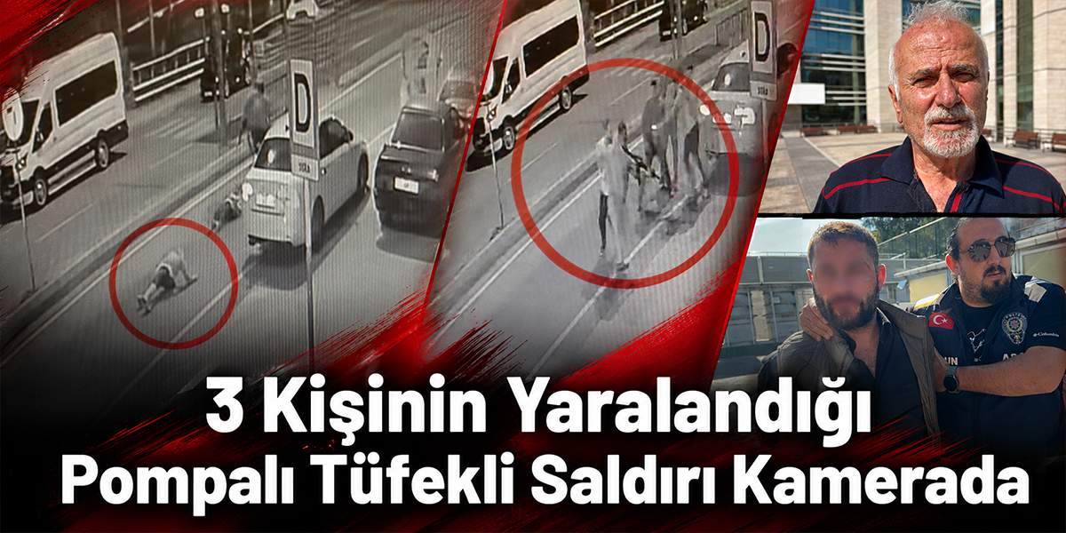 3 Kişinin Yaralandığı Pompalı Tüfekli Saldırı Kamerada