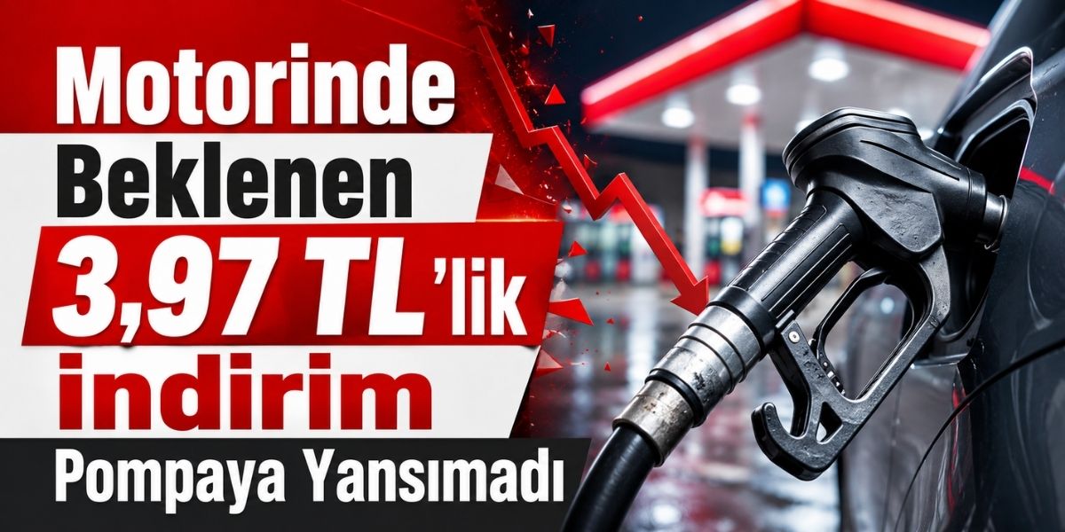 Motorinde Beklenen 3,97 TL’lik İndirim Pompaya Yansımadı