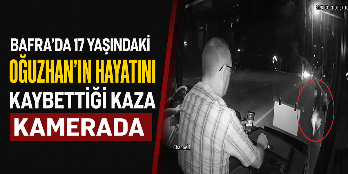 Bafra’da 17 Yaşındaki Oğuzhan’ın Hayatını Kaybettiği Kaza Kamerada