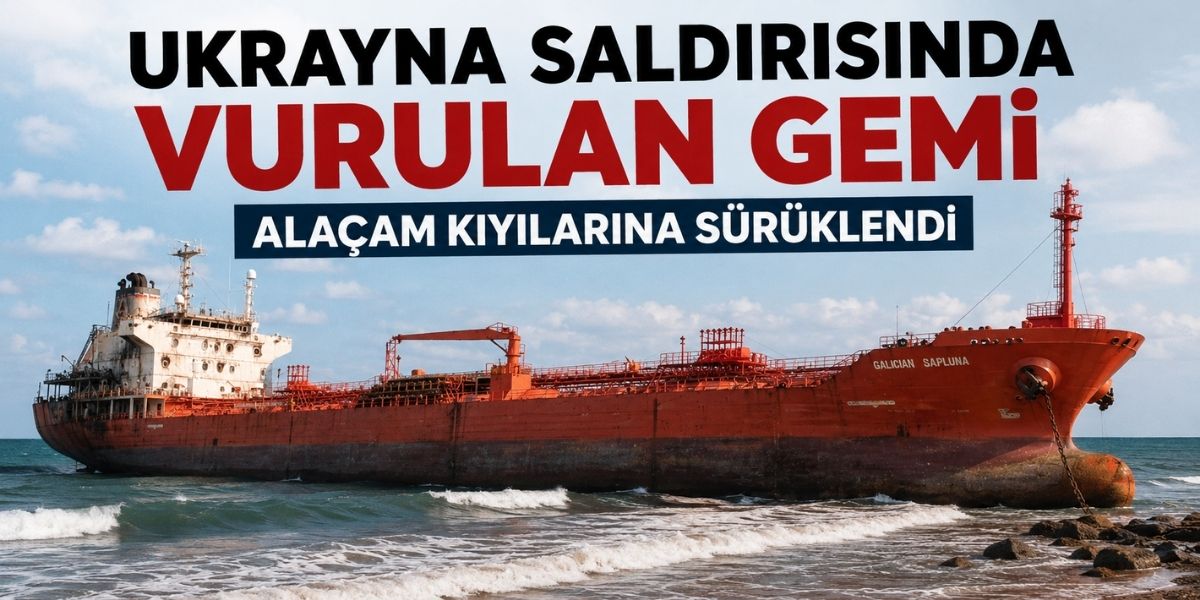 Ukrayna Saldırısında Vurulan Gemi Alaçam Kıyılarına Sürüklendi