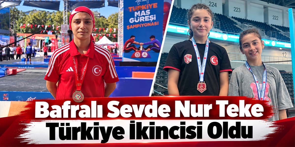 Bafralı Sevde Nur Teke Türkiye İkincisi Oldu
