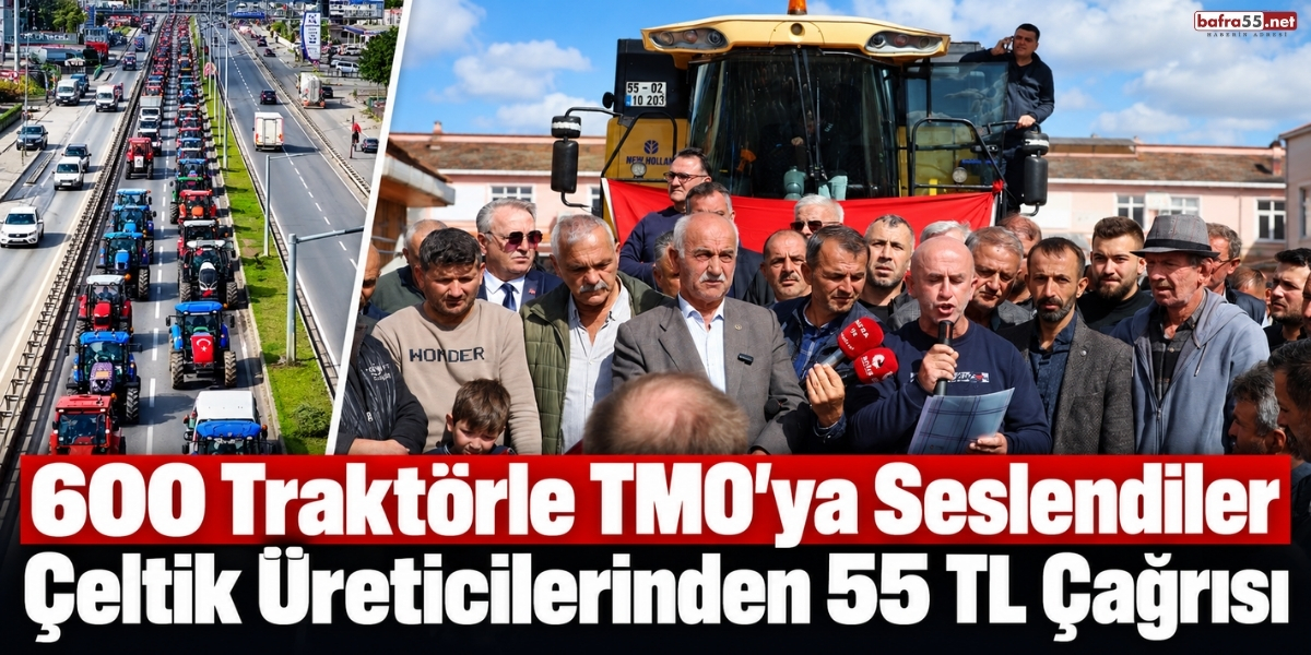 600 Traktörle TMO’ya Seslendiler Çeltik Üreticilerinden 55 TL Çağrısı