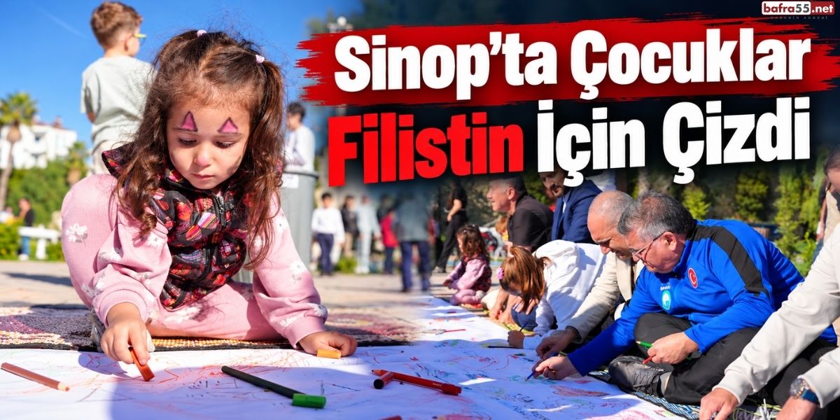 Sinop’ta Çocuklar Filistin İçin Çizdi