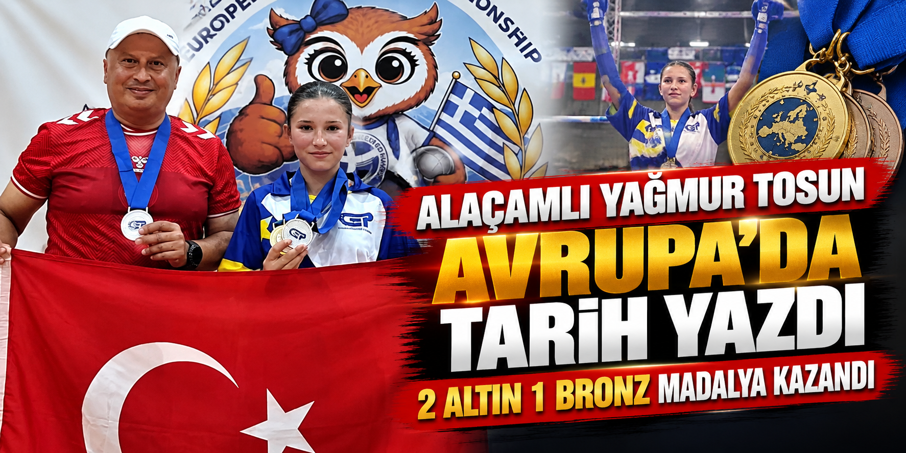 Alaçamlı Yağmur Tosun Avrupa’da Tarih Yazdı
